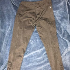 Miraclesuit grey workout leggings with ruching